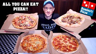 DOMINO'S ALL YOU CAN EAT PIZZA CHALLENGE | First Time Trying Domino's!!