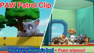 Paw Patrol Clip Rocky Try Rubbles Bed Pups Wipeout