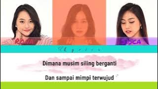 JKT48 Acoustic- Di Bawah Langit Berwarna Sakura (Color Coded Lirik)