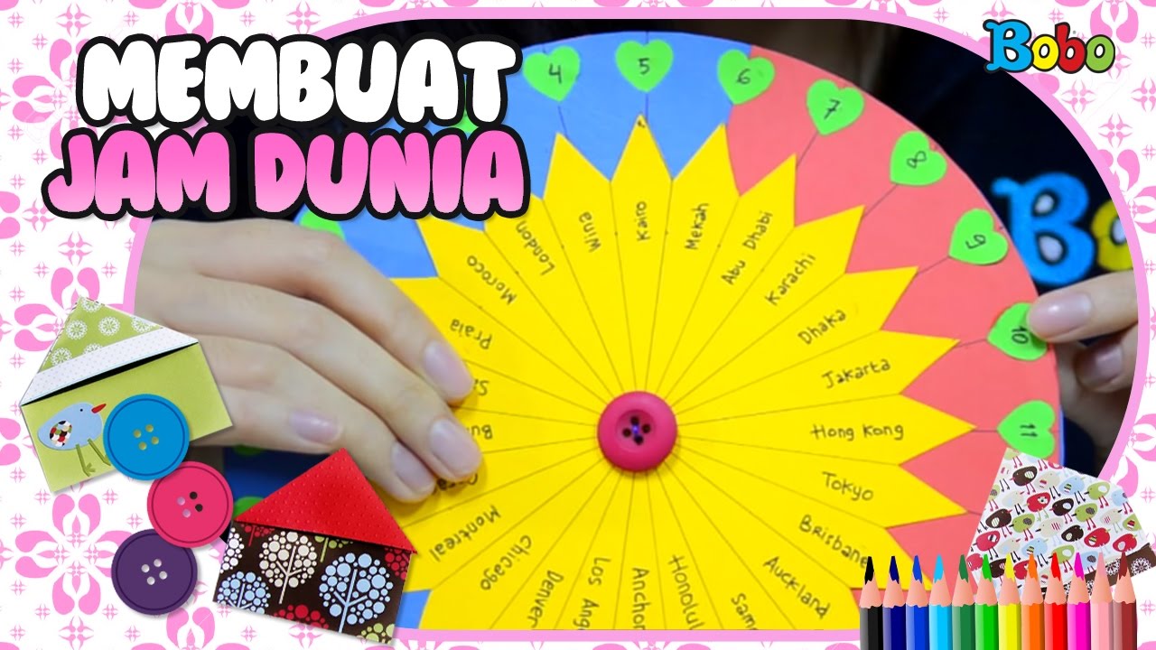 Cara Membuat Jam Dunia DIY Prakarya Kreatif YouTube