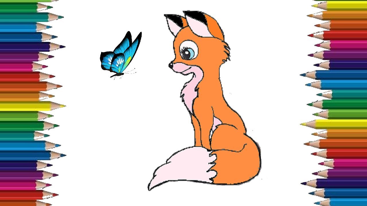 foxes drawing cute