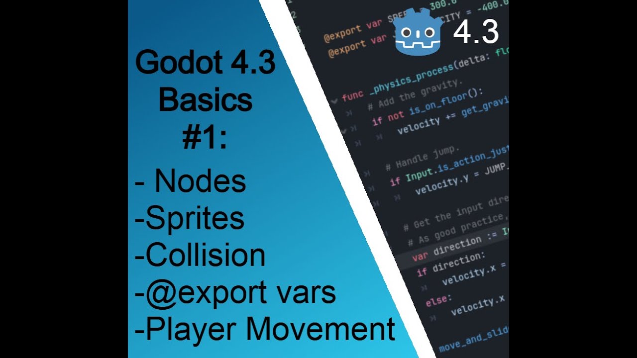 Godot 4.3 Basics #1: Player Movement - YouTube