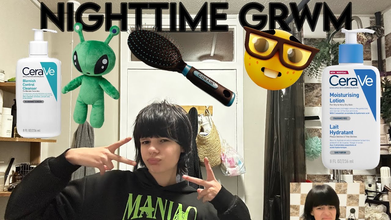 NIGHTTIME GRWM 🪦🦇🖤★ (voice over! THX SM FOR THE SUPPORT)