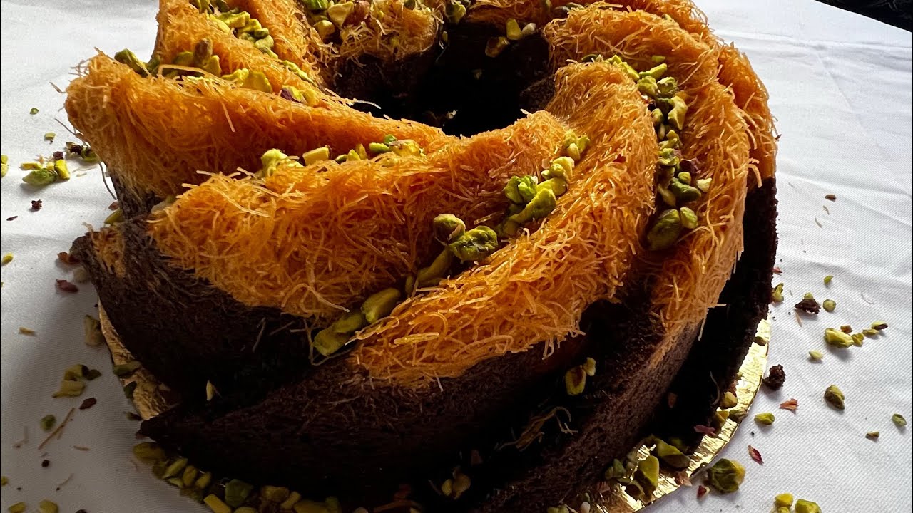 “🇲🇦أروع كيكة بطبقة الكنافة والكريمة… منظر راقي ومذاق رهيب! وصفة سهلة، اقتصادية جربوه وشوفوالقرمشة 