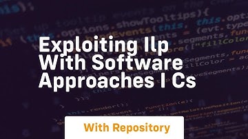 Exploiting ilp with software approaches i cs
