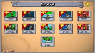 Plants Vs Zombies All Survival Levels