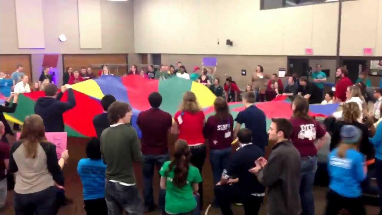 UWStout RA Conference Parachute Routine Take 2 YouTube
