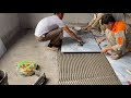 Technique Of Tiling Ceramic Tiles For Family Bedroom By The Method Of Craft, Traditional