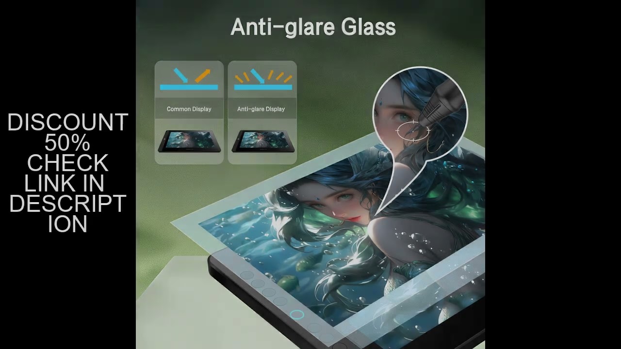 BOSTO BT-13HDK Portable Graphics Drawing Tablet 13.3 Inch H-IPS LED Screen Display Anti-glare Digita