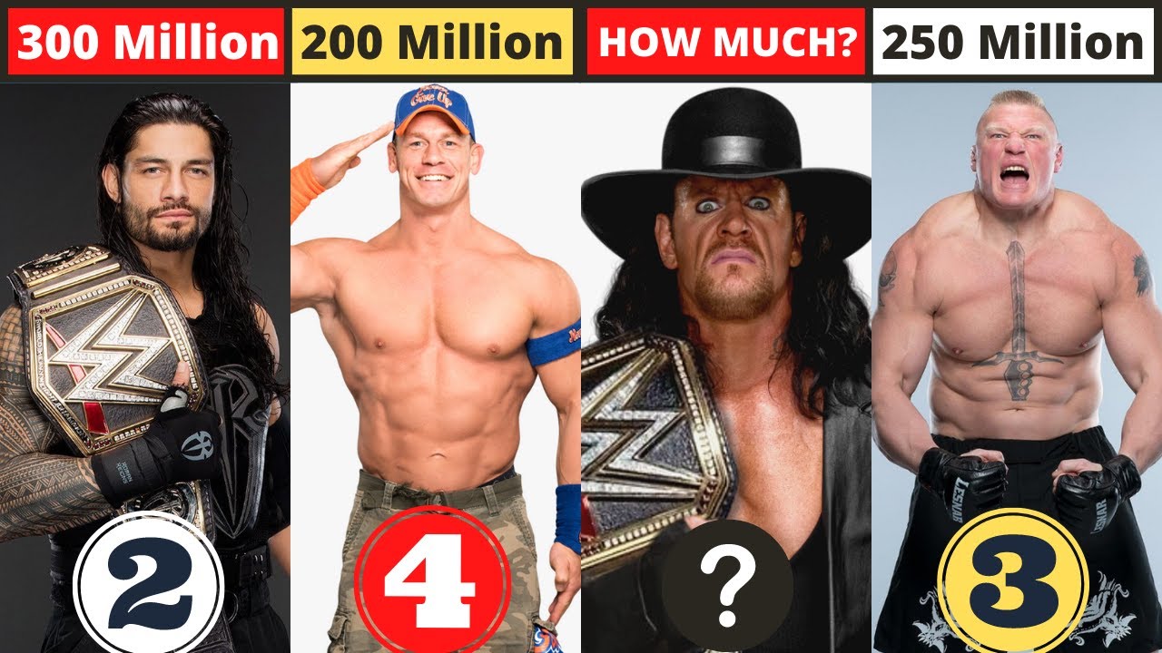 Top 10 Richest WWE Wrestlers of All Time The Undertaker, Roman Reigns