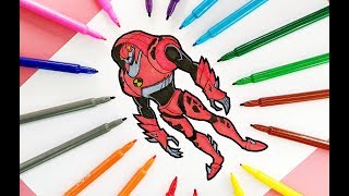 How To Draw Water Hazard from Ben10 |Drawing and Coloring for kids