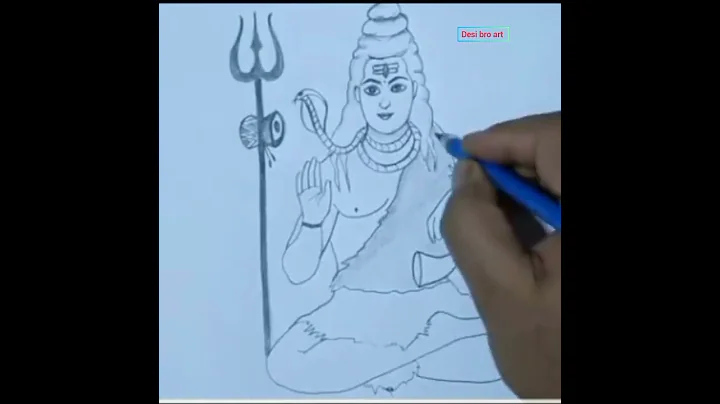 Lord Shiva Drawing with Oil Pastels step by step for beginners