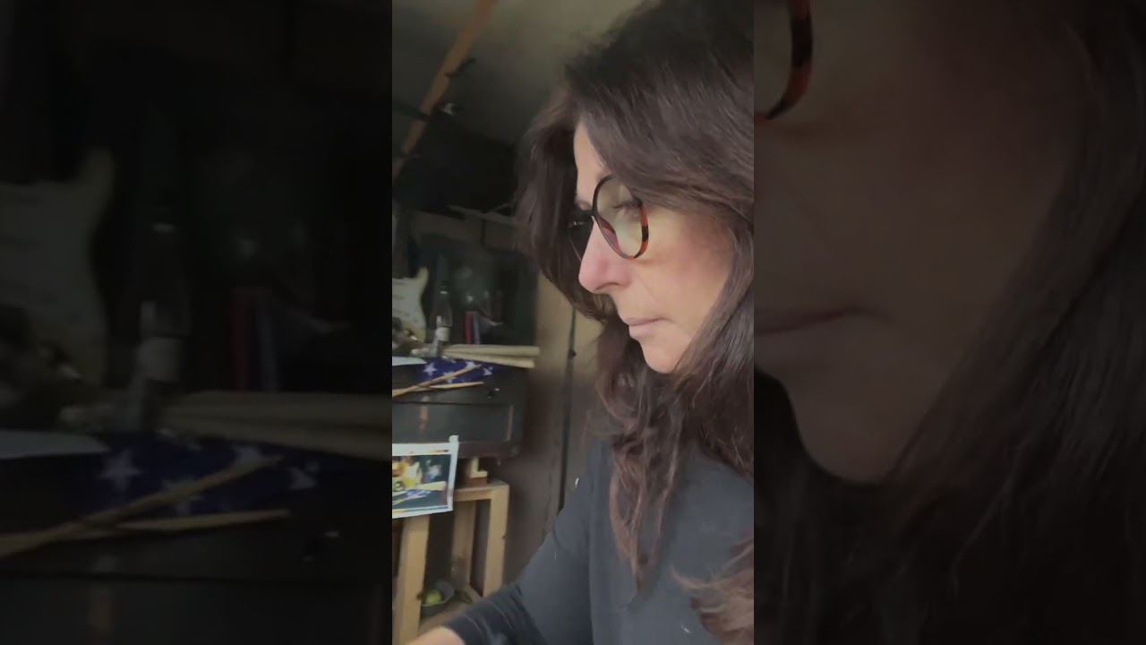 Rainy day painting in my studio