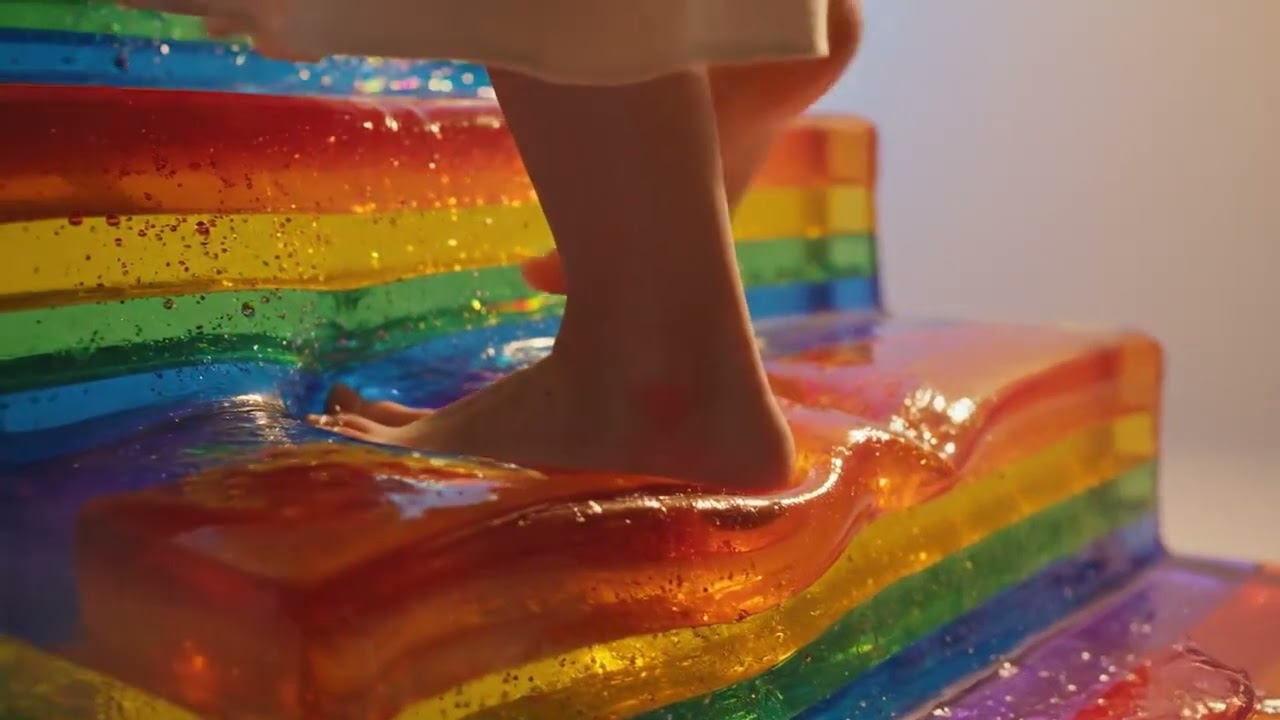 Oddly Satisfying Jelly Footsteps | ASMR Relaxing Videos 🍮✨