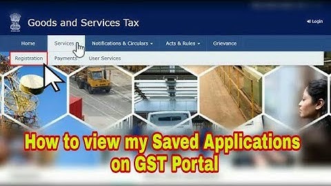 How to View my Saved Applications on GST Portal | GST Saved Application |