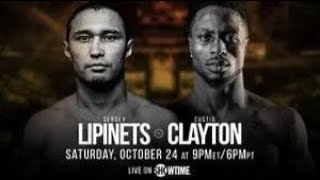 Sergey Lipinets vs. Custio Clayton full fight (no video)