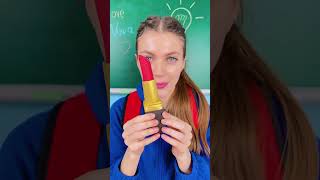 Edible lipstick 💄 Sneak Food Into Class #shorts Resimi