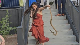 Brave Bridesmaid Removes Unwanted Snake From Wedding