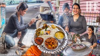 India’s Fashion Designer Selling Food On The Street | ￼Cheapest Veg Thali Rs40/- | Street Food India