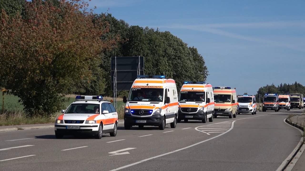 [ManV nach Massenkarambolage 🚙🚚 auf A72] Einsatzfahrten 🚑💨 zur Großübung in Hirschfeld(LK Zwickau)