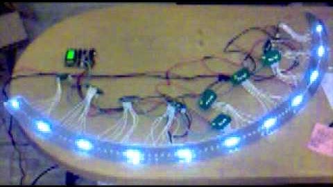 LED secuenciador seguidor 8 canales modular - LED sequencer - 8 channel chaser