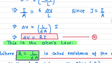 Relationship between Current Density # Electric Field # Conductivity and Resistance # Lecture 8