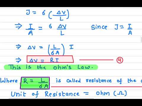 Relationship between Current Density # Electric Field # Conductivity and Resistance # Lecture 8