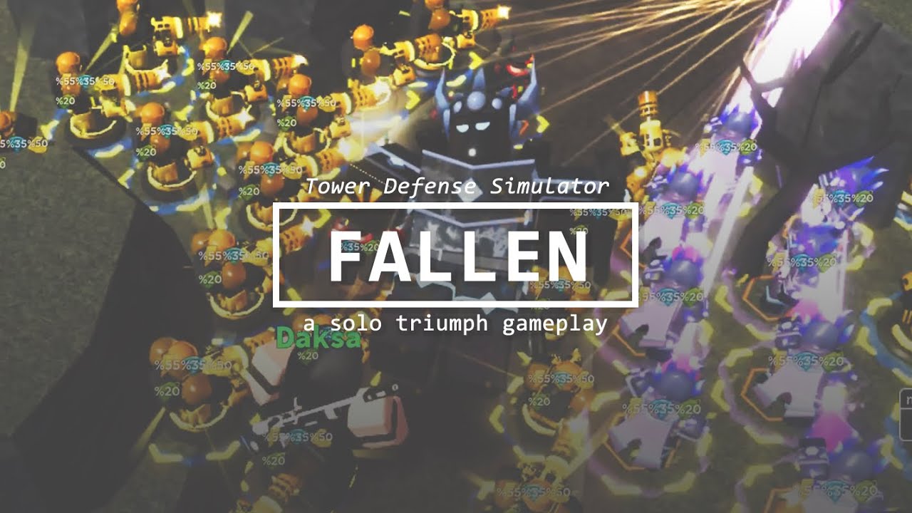 Fallen Triumph - Solo Gameplay | Tower Defense Simulator (TDS) - YouTube