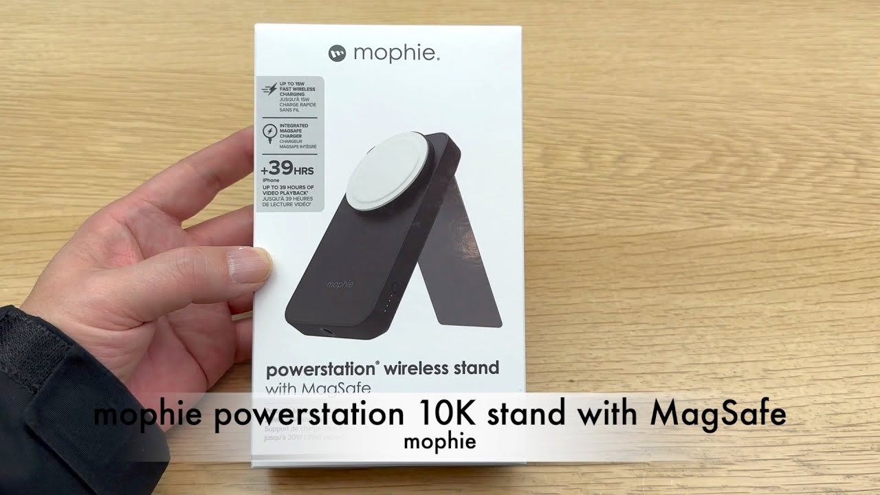 Introducing the mophie powerstation 10K stand with MagSafe compatible  portable battery from mophie 