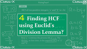 Real numbers - Finding HCF using Euclids division lemma