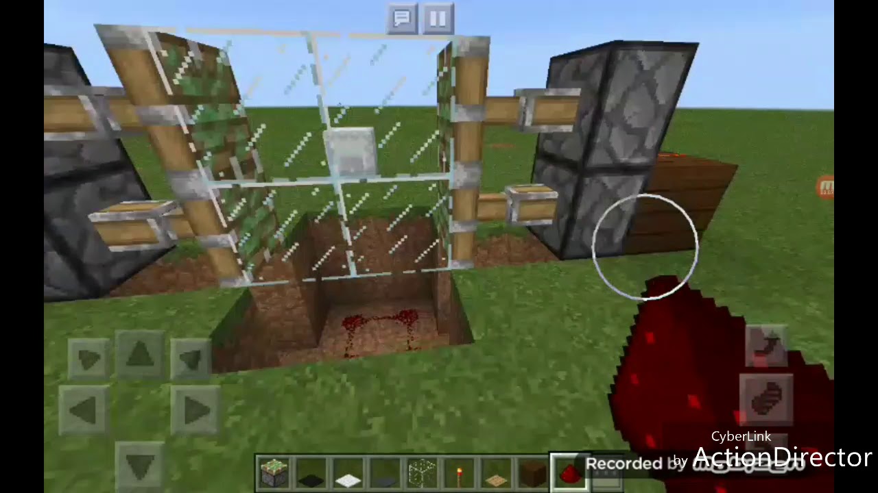 COMMENT FAIRE UNE PORTE COULISSANTE MINECRAFT PE - YouTube
