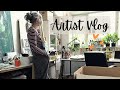 ARTIST STUDIO VLOG - Quiet morning journaling, a tidy up, packing orders & dancing! (Part 1 of 2)