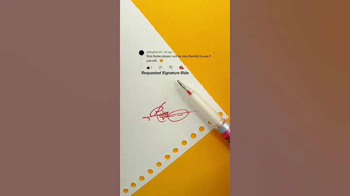 Rida Signature Design | How To Sign The Letter R #shorts