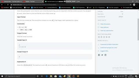 Hackerrank python series 9|find Runner Up Score