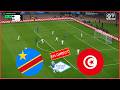 Match Congo DR vs Tunisie en direct Match amical aujourd'hui Simulation football Gameplay pc