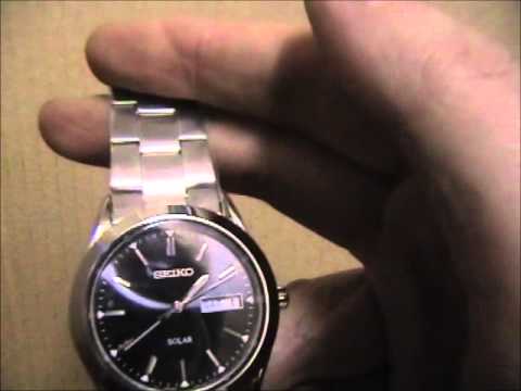 Seiko Solar Powered Watch SNE039P1 - YouTube