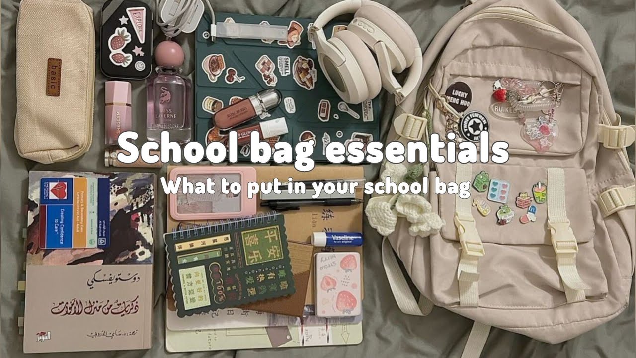 Things you should keep in your school bag [bag essentials] - YouTube