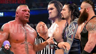 Brock Lesnar vs Great Khali Roman Reigns Braun Strowman Handicap Match - Wrestling News