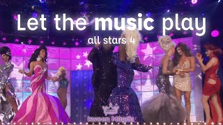 RPDR AS4 but it's the queens dancing at the end of every episode (LET THE MUSIC PLAY!)