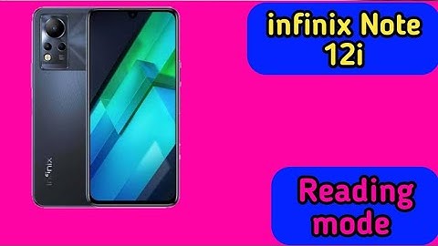 How To Reading Mode Setting Inow To Enable Reading Mode In Infinix Note 12i,
