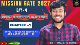 Boolean Theorems and GATES(Part-4)|Day -4#education#missiongate2027#trending #viralvideo #study#day4