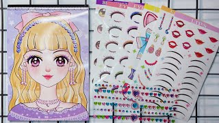 [ToyASMR] Makeup Lovely 02, sticker 👄💄 #paperdiy #asmr