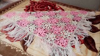 Шаль спицами /Готовая рабата/ небольшая коллекция шалей/