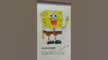 how to draw SpongeBob step by step tutorial #shorts #art #ytshorts  #spongebob  #sketch  #artwork