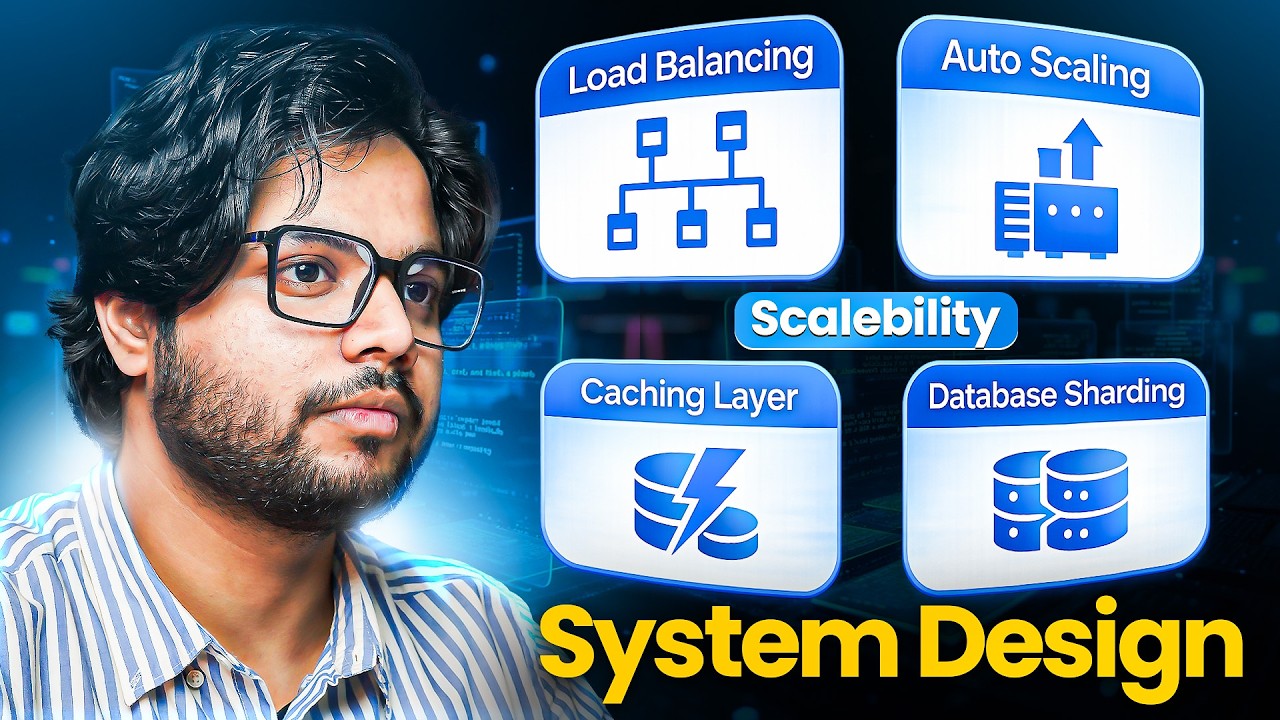 System Design Scalability Guide | Lecture 4 | Load Balancing, Caching, Sharding, Auto Scaling
