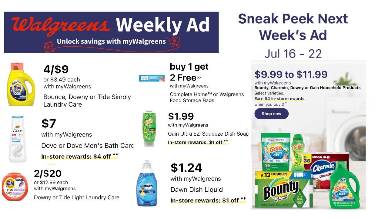 Walgreens Weekly Ad Preview 7/16 - 7/22 - YouTube