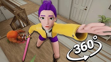 360° VR HIDDEN CAMERA! KPop Demon Hunters In House