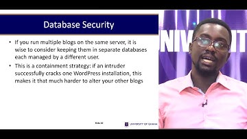 CSIT 316: Web Development Using Content Management Systems - Session 10: - Security
