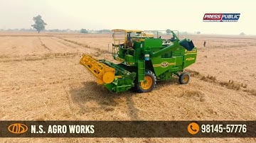 N.S. COMBINE IN FIELD I COMBINE HARVESTER