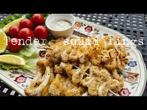 Calamari at Home. 10 Minutes. Tender squid rings #Calamari #CrispyCalamares #4k #new #food #dinner